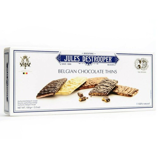 Galleta jules destrooper tres chocolates 100 grs