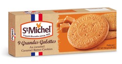 Large Breton butter cookies with caramel 150 g saint michel