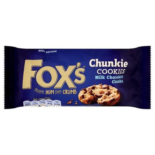 Galletas cookies fox chocolate con leche 175 grs