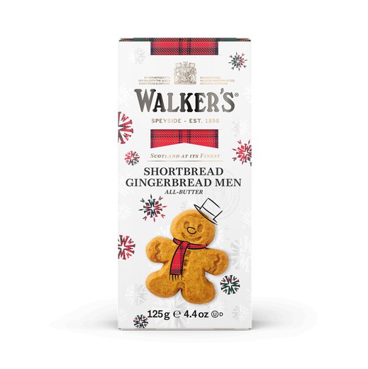 Walkers Gingerbred Men Świąteczne ciasteczka maślane 125 gr