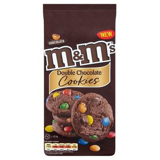 Biscoitos m & ms chocolate duplo 180 grs