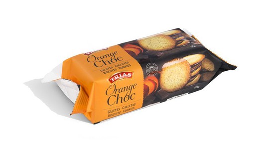 Teulas Choco Pomarańczowe ciasteczka 115 grs Ciasteczka Trias Pack