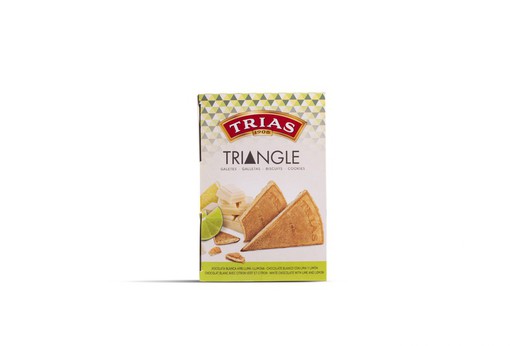 Biscotti trias triangolo lime cioccolato bianco 100 gr