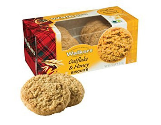 Walkers cookies oatmeal honey 150 grs