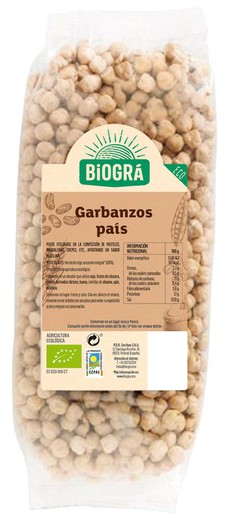 Garbanzos País 500g Legumbres Ecológicos Biogra 250 grs