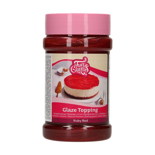 Cobertura de esmalte vermelho rubi funcakes 375 grs