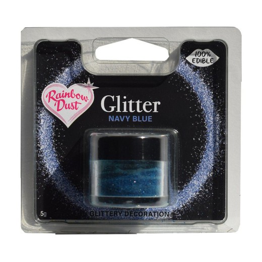 Glitter αστραφτερή σκόνη ουράνιου τόξου σε ναυτικό μπλε