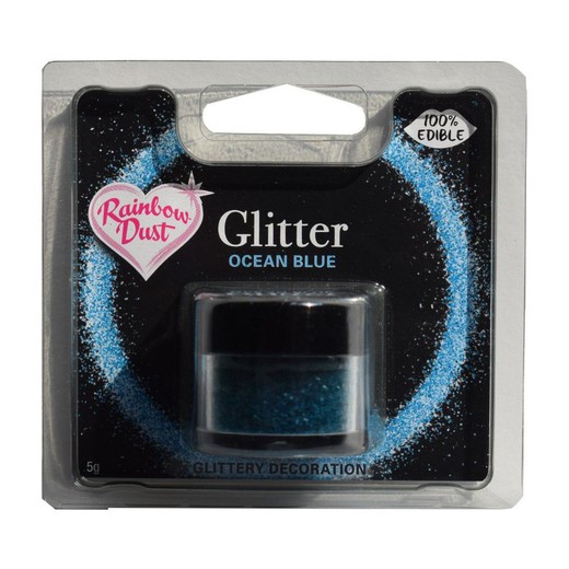 glitter sparkle ocean blue rainbow dust