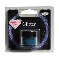 glitter sparkle safirblå regnbuestøv