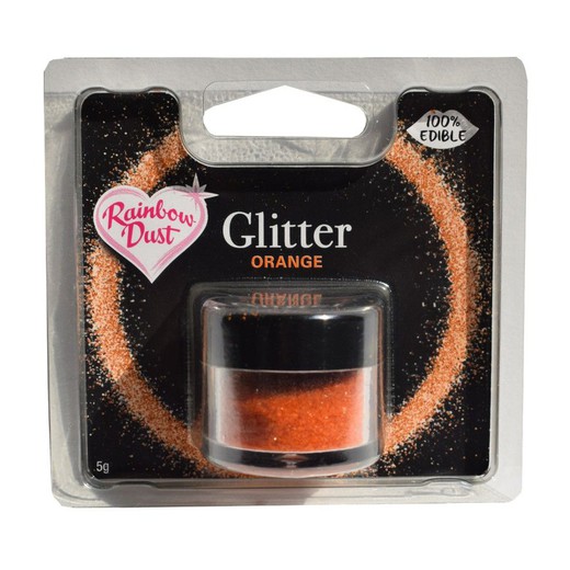 glitter αστραφτερή πορτοκαλί σκόνη ουράνιου τόξου