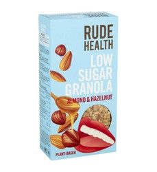 Granola lavt sukker organiske mandler & amp; hasselnødder 400 g granola uhøflig sundhed