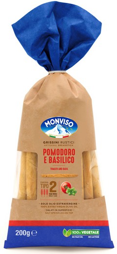 Grissini tomato and basil monviso 200 rsg