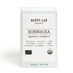 Happy-lab echinacea, lemon and ginger dispensador 25 pirámides