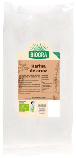 Harina de Arroz Integral 500g Ecológica Biogra