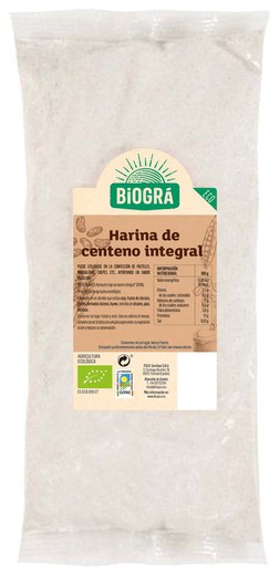 Harina de Centeno integral 500g Ecológica Biogra