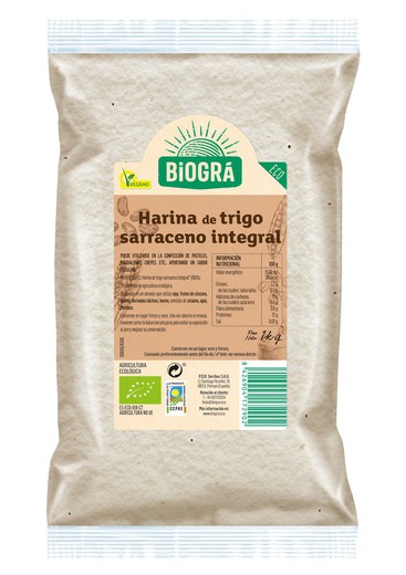 Harina de Trigo Sarraceno integral 1kg Ecológica Biogra
