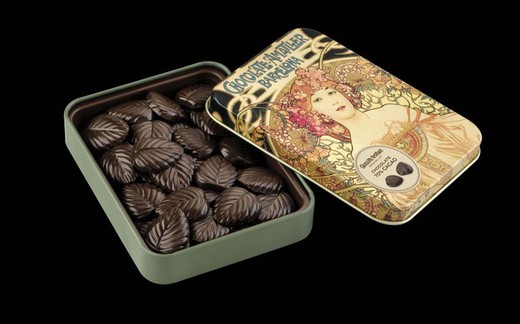 Caixa de chocolate amatller em folha de chocolate 70% 60 grs
