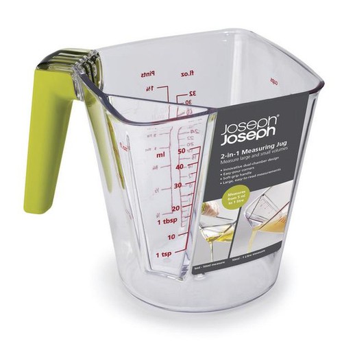 joseph 2 in 1 measuring jug (5ml - 1l) green
