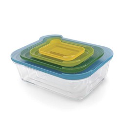 Juego 4 recipientes Vidrio Alimentos Nest Glass Storage Joseph