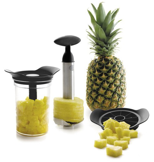 Conjunto especial de cortador de cozinha para presente com descascador de abacaxi com jarra Lacor