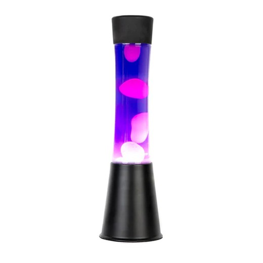 Lampada lava Very Peri Tower - Base nera a fessura, regalo ideale