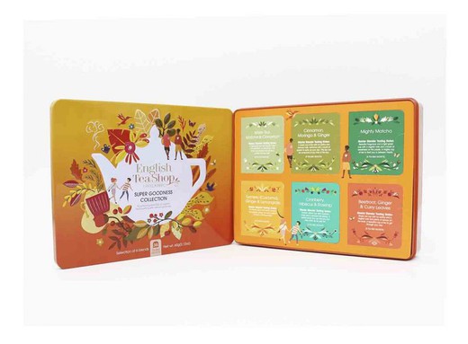 Caja Té Metálica English Tea Shop Edicion Navidad Verde 36 Bolsitas Formato especial regalo