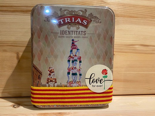 Castellers trias biscuit tin 175 gr special Sant Jordi