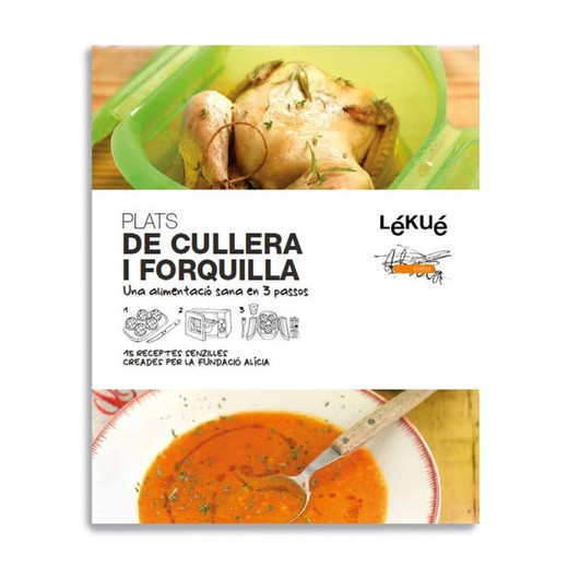 Libro recetas cocina con lékue cuchara y tenedor lekue català