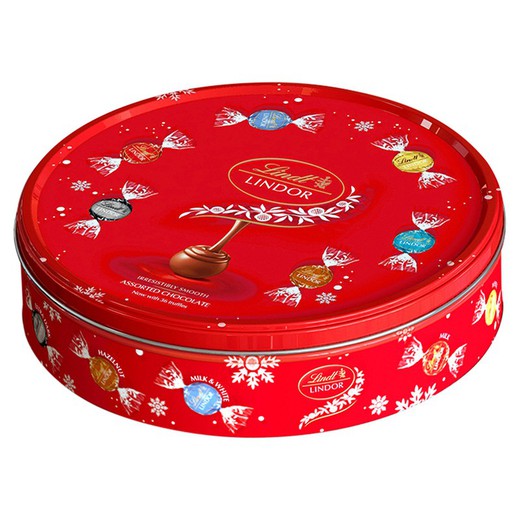 Lindt Lindor Surtido Bombones Lata Navidad 450g