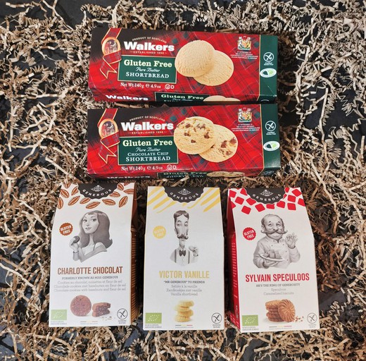 Walkers Generous Gluten-Free Cookies Gourmet Lot