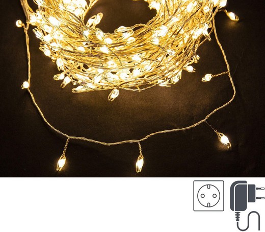 Luces de Navidad Microled 300 luces con enchufe Luz Cálida Bizzotto
