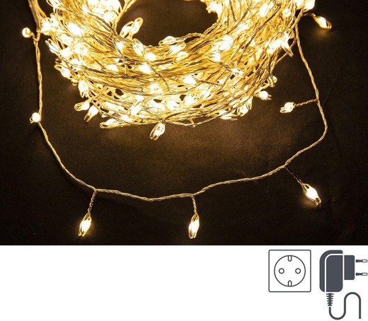 Microled Christmas lights 300 lights with plug Warm Light Bizzotto