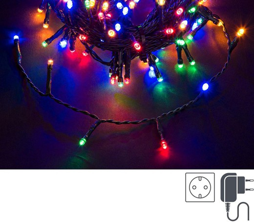 Luces de Navidad Multicolor 300 luces con enchufe Multicolor Bizzotto