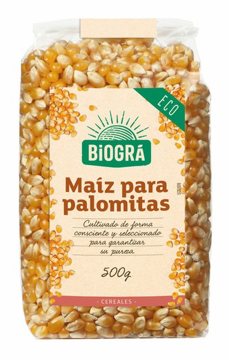Maíz en grano palomitas 500g Granos Cereales Ecológicos Biogra