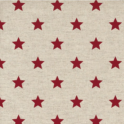 Stain-resistant tablecloth 140x140 red stars