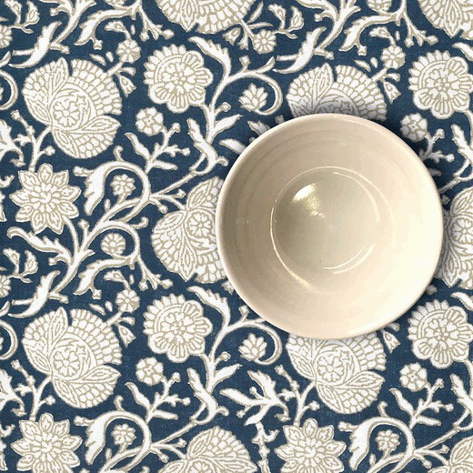 Stain-resistant tablecloth 140x140 santa fe blue