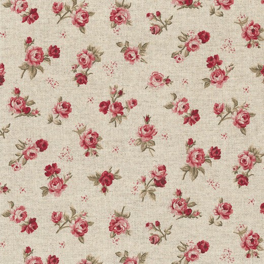 Stain-resistant tablecloth 140x200 daisy red