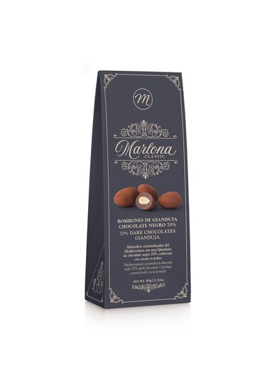 Marlona catania chocolate negro mi&cu praline 80 grs