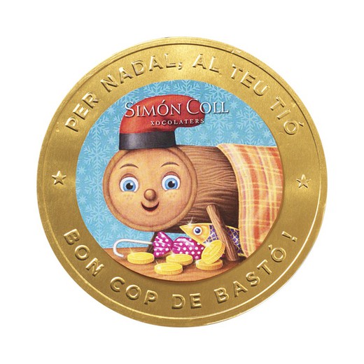 Medalion z czekolady Caga tió 10 cm