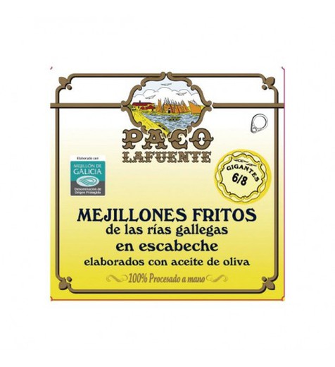 Fried pickled mussels 6-8 pieces paco lafuente ro115 g