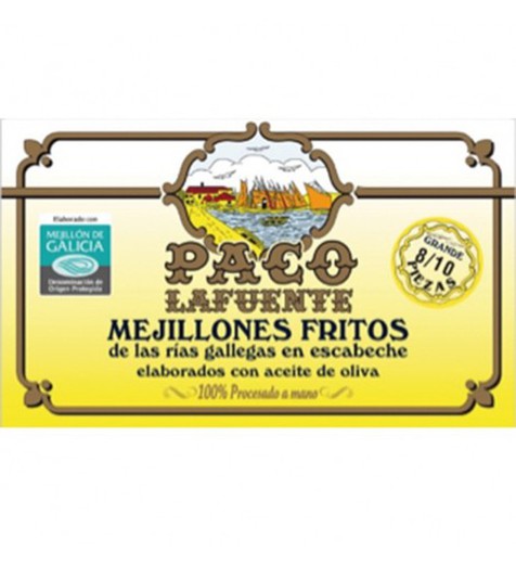 Fried pickled mussels 8-10 pieces paco lafuente ol115 g