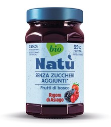 Mermelada Natural Bio Frutos Bosque Sin Azúcar Natú Rigoni 240 Grs