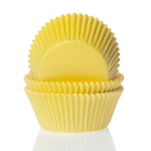 Mini gele cupcake capsule 60 stuks house of marie