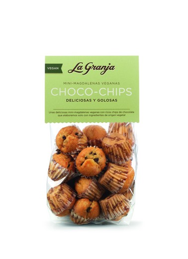 Mini muffins veganos com gotas de chocolate 200g La Granja