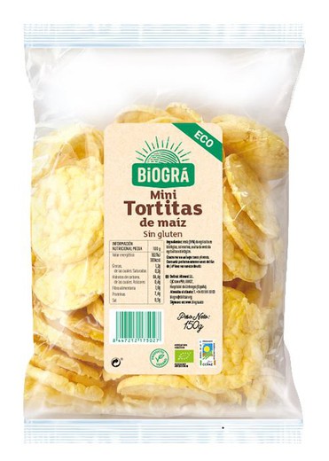 Mini tortitas de maíz Sin gluten Ecológicas Biogra