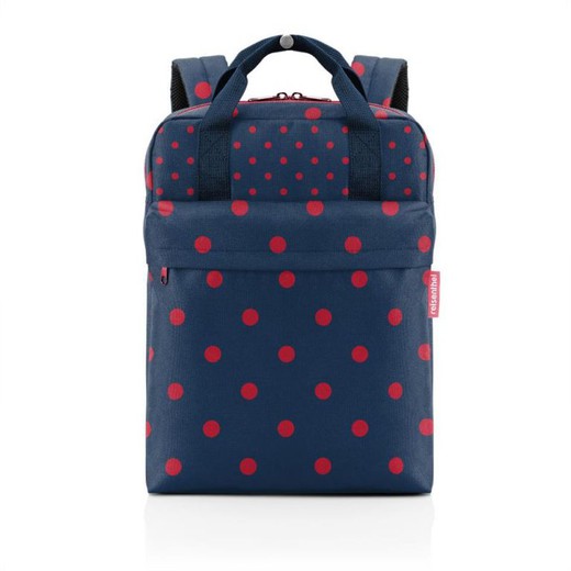 Urban Backpack allday sac à dos M points mélangés rouge Reisenthel