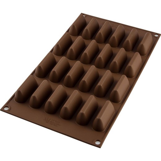 Chocolates em forma de chocolate chocogianduia silikomart