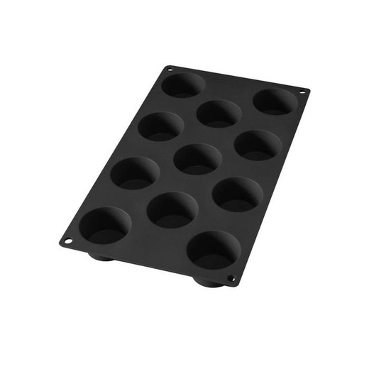 Mini molde de muffin de silicone lékue 11 cav preto