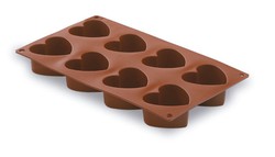 Molde Silicona Corazon 8 Cavidades Lacor Pastelería y Postres