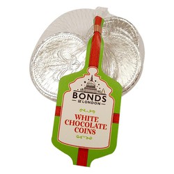 Monedas Chocolate Blanco Navidad Infantil Londres Bolsa 60g